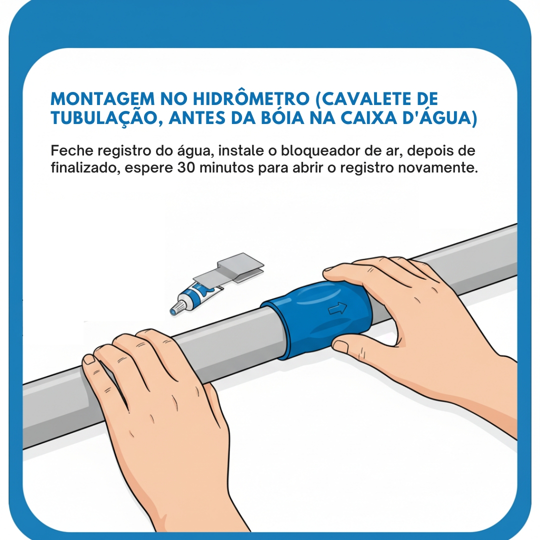 PASSO 1 - INSTALACAO BLOQUEADOR DE AR ACQUANEW